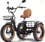 KAKIGO Two Seater Electric Tricycle for Adults, Peak 500W 3 Wheel Electric Bike with Passenger Seat, 48V 13Ah Battery, Folding Motorized Trike with Rear Basket for Women and Seniors