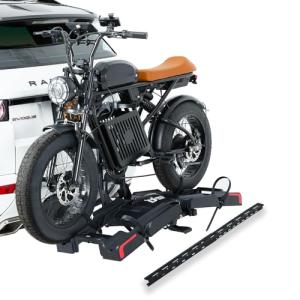 Dual E-Bike Rack with Ramp and Locking Tilt