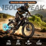 1500W Fat Tire Electric Mountain Bike - 28MPH
