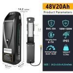 VATOSO 48V 20Ah Lithium Ebike Battery with Charger