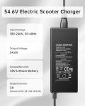 WUKUR 54.6V 2A Electric Scooter Charger with Connectors