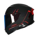 HAX Force Aerodynamic Full Face Helmet - Matte Black Red