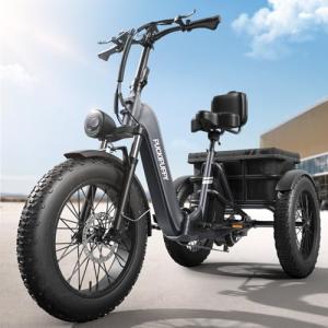 PUCKIPUPPY Adult Electric Tricycle with 60-Mile Range