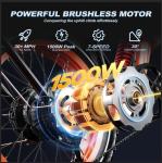 Folding Electric Bike with 1500W Motor and 70-Mile Range