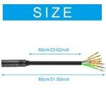 DKARDU 9 Pin Waterproof E-Bike Motor Cable 80cm