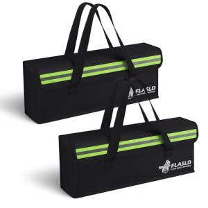FLASLD 2-Pack Fireproof Battery Storage Bags