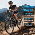 750W Electric Mountain Bike with Removable Battery