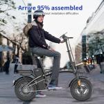 Tuziwuzs Folding Electric Bike with 500W Motor