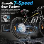 750W Electric Mountain Bike with Removable Battery