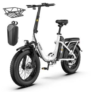 GLOBALKEEP 16" Folding Electric Bike with Basket