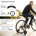 HUASION Adjustable Bicycle Training Wheels for Adults, Fit 24" to 28" Bikes, Steel Construction, Black, 1 Pair - Safe and Stable Learning Training Wheels