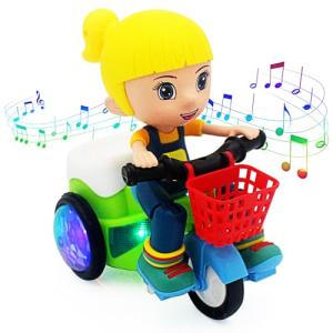 Tipmant Kids Electric Cartoon Tricycle with Lights