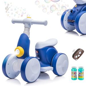 JoyRydz 6V Electric Baby Balance Bike with Bubbles