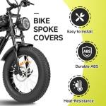 72PCS White Spoke Covers for Ridstar Q20 eBike