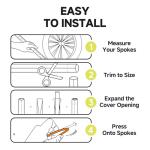 72PCS White Spoke Covers for Ridstar Q20 eBike