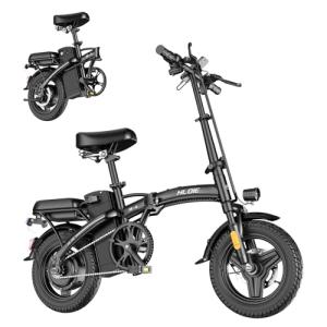 HLOIE 500W Folding Electric Bike, 23 MPH Speed