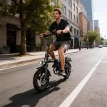 HLOIE 500W Folding Electric Bike, 23 MPH Speed