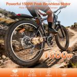 ZEFIORA 1500W Electric Mountain Bike for Adults