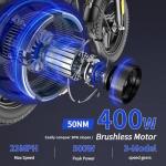 HLOIE 500W Folding Electric Bike, 23 MPH Speed