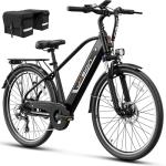 Jasion Roamer Electric Bike for Adults, 60miles Range, 28MPH Max Speed, 1200W Peak Motor, 528WH Removable Battery City Cruiser Ebike, 26" Commuter E Bike,Front Suspension Bicycles, Certified by UL2849