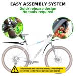 RBRL Bike Fender Adjustable Bicycle Mudguard, Quick Release Universal 24-29 inch Bicycle Fenders, Bike fenders for Ebike/Mountain Bike, Against Splashing Water and Dirt