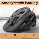 KINGBIKE Mountain Bike Helmet MTB Ebike Helmets for Adults Men Women Professional Trail Enduro XC Cross Country NTA-8776 E-Bike Certified (Matte Black, L)