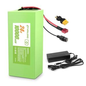 RANSYRI 24V 10Ah Universal Power Pack Rechargeable Battery with 29.4V 2A Adapter |15A BMS & Waterproof Design(200-500W Systems)