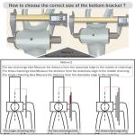 BUCKLOS Bike Square Taper Bottom Bracket - 68/80/90/100/110/120x110.5 113 116 118 122.5 127 140 152 156 166 174mm Bicycle BSA Brackets for Mountain/MTB/Road/Fat Bike/Ebike