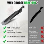 RBRL Bike Fender Adjustable Bicycle Mudguard, Quick Release Universal 24-29 inch Bicycle Fenders, Bike fenders for Ebike/Mountain Bike, Against Splashing Water and Dirt