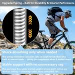 Azarxis Bike Suspension Seatpost Shock Absorber Damper Post 27.2 28.6 30.4 30.9 31.6 mm, 350mm Length Lightweight Aluminum Alloy Adjustable for Mountain, Road, E-Bike, MBT, BMX, DH Bicycle (27.2mm)