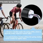 Azarxis Bike Suspension Seatpost Shock Absorber Damper Post 27.2 28.6 30.4 30.9 31.6 mm, 350mm Length Lightweight Aluminum Alloy Adjustable for Mountain, Road, E-Bike, MBT, BMX, DH Bicycle (27.2mm)