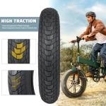 ZUKKA 16 x 3.0 E-Bike Tire Fat Tire High Performance Replacement Folding Tire High-Density Bike Tires for E Bikes Electric Scooters