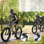 Omelaza 26 Inch Fat Tire Mountain Bike with Dual Disc Brakes | High-Aluminum/Carbon | 7 Speed | Non-Slip Wide Tires | for Men and Women