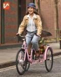 VIRIBUS Electric Tricycle for Adults, 24 inch Electric Trike for Women Seniors 250W(Peak 500W) with 468Wh Removable Battery, 3 Wheel Electric Bikes for Adults 330 lb. E Trikes Pink