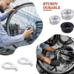 12Pcs Bike Axle Nut and Safety Washer Kit, Bike Nuts for Wheels, Mountain Bike Accessories, 3 Size M8/M9.5/M10 Bike Wheel Nut for Most Mountain Bike Front and Rear Wheel Axle