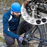 12Pcs Bike Axle Nut and Safety Washer Kit, Bike Nuts for Wheels, Mountain Bike Accessories, 3 Size M8/M9.5/M10 Bike Wheel Nut for Most Mountain Bike Front and Rear Wheel Axle