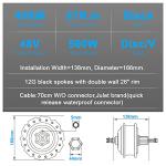 YS YOSE POWER Waterproof Ebike Conversion Kit with Battery Electric Bike 26in Rear Wheel Hub Motor Kit 48V 500W Electric Bike Kit Brushless Cassette Engine