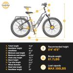 Heybike Cityrun Electric Bike, 1000W Motor Peak City Cruiser Ebike, 48V 15Ah(720Wh) Battery, 60 Miles, Step-Thru Electric Bicycle with APP Control, 3H Fast Charging, Commuter Electric Bike for Adults