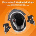 OUMURS Adult ATV Dirt Bike Helmet with Gloves & Mask Adjustable Sun Visor Motorcycle Adult Helmet Off-Road Motocross Downhill MX for Unisex-Adult - 806 Matte Black, L