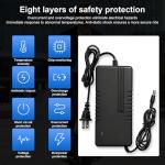 54.6V 2A Fast Electric Bike Charger for 48V Ebike Battery - Compatible for Lectric Lectric XP 2.0/3.0、Ecotric City/Beach、Evercross H5/H7