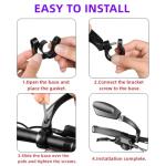 2 Pack Adjustable Handlebar Bike Mirror,Universal Fit Rearview Bicycle Mirrors,Scratch Resistant Glass Lens,360° Rotatable Safety E-bikes Rear View Mirrors,Compatible with Mountain Bikes,Road Bikes