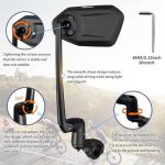 Homieway Bike Mirror, Aluminum Handlebar Mount Foldable & Adjustable Bicycle Mirror, HD Real Glass Rear View Mirror for E-bike Scooter MTB, Mountain Bike & City Bikes (Left 0.87-1")