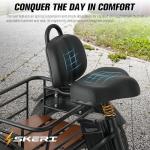 Skeri Electric Tricycle for Adults, 750W(Peak 1350W) Motor Etrike, 20"x4" Folding Fat Tire Electric Trike, 48V13Ah Battery, 3-Wheel Electric Bike, Front & Rear Basket & Differential, Classic Black