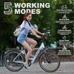 Funhang Electric Bike for Adults, 26" City Cruiser Ebike with 1000W Peak Motor, 21.7MPH 50 Miles Commuter Adult Electric Bicycles with 48V Battery, Adjustable Stem, 7-Speed, UL 2849 Certified