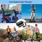 Suptopone Electric Bike Charger 48V for Lectric Ebike, 54.6V 2A Ebike Battery Charger for 48V Lithium Battery, Electric Bicycle Power Adapter with DC2.1 Jack Connector