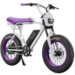 MACFOX X1S 2026 Ebikes for Adults, 750W Electric Bike Wheelie 20 MPH Max Speed, 28 Miles Range(PAS1), 20"x4" Fat Tires, City/School Commuting Electric Bike (UL2849, Class-2) (White- Standard)