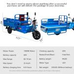 60-70Km Electric Cargo Tricycle Truck Simple Tricycle,1000W 60V 45Ah Large Capacity Battery,Load Capacity 1100Lbs