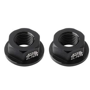 Saipe 2Pcs Bicycle Hub Flanged Axle Nut M8 Aluminum Alloy Bike Wheel Flange Axle Nut for Front and Rear Bike Wheel Mountain Road