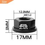 Saipe 2Pcs Bicycle Hub Flanged Axle Nut M8 Aluminum Alloy Bike Wheel Flange Axle Nut for Front and Rear Bike Wheel Mountain Road