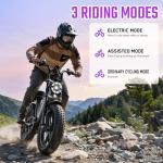 TST Electric Bike for Adults, 20" Fat Tire All-Terrain E-Bike, 1500W Peak Motor, Up to 28MPH, 60 Miles Max Range,Electric Dirt Bike with Rear Seat and Footrest,15Ah Removable Battery (Black)